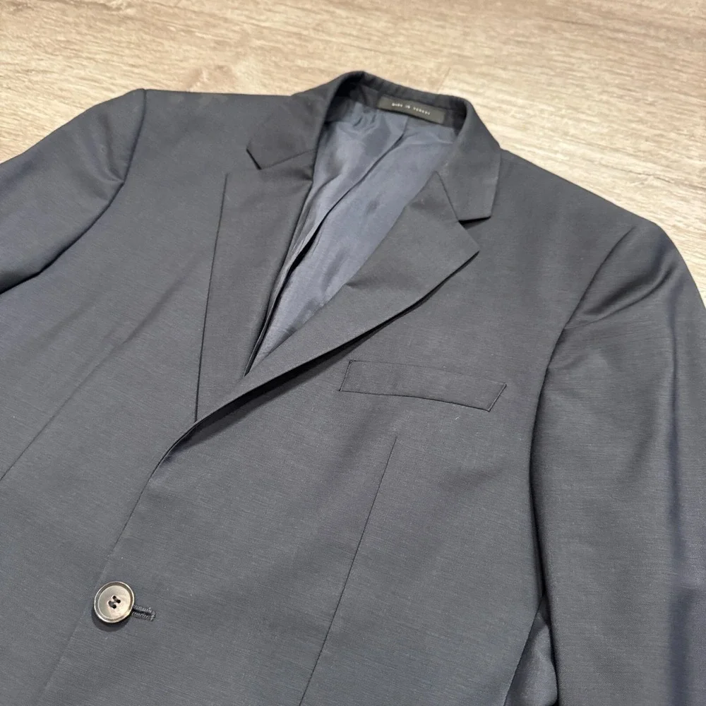Hugo‎ Boss Sport Coat Mens 36 R Blue Wool Two Button Jacket Blazer Preppy Pocket